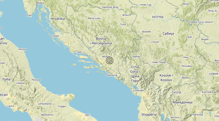 Terremoto Bosnia and Herz. [Land] – Magnitudo 4.4