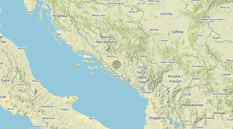 Terremoto Bosnia and Herz. [Land] – Magnitudo 5.1