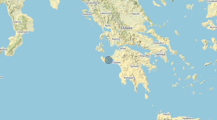 Terremoto Costa Occidentale Peloponneso (GRECIA) – Magnitudo 3.9