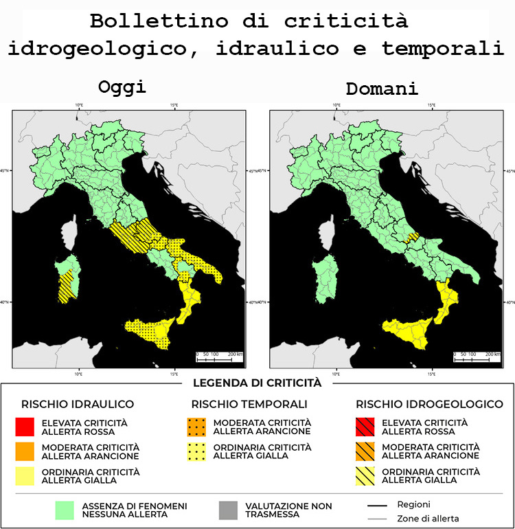 Allerta Meteo Italia del 08/05/2022