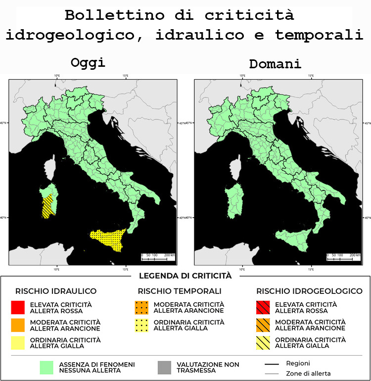 Allerta Meteo Italia del 09/05/2022