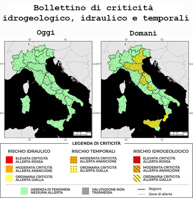 Bollettino di allerta meteo del 27/05/2022