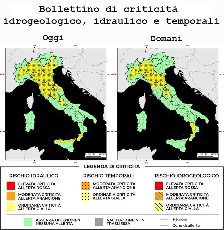 Bollettino di allerta meteo del 28/05/2022
