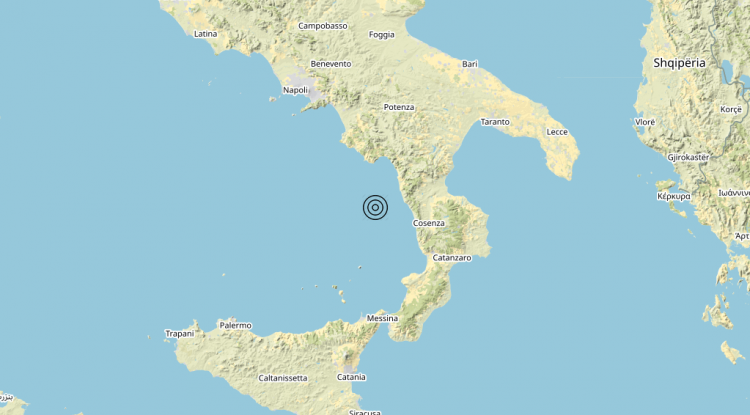 Terremoto Tirreno Meridionale (MARE) – Magnitudo 3.1