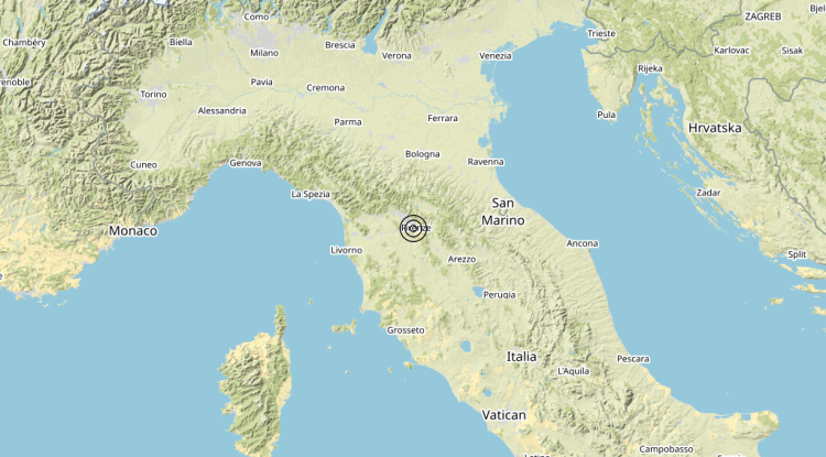 Terremoto 4 km SW Impruneta (FI) – Magnitudo 3.7