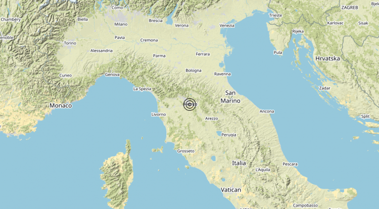 Terremoto 4 km S Impruneta (FI) – Magnitudo 3.4