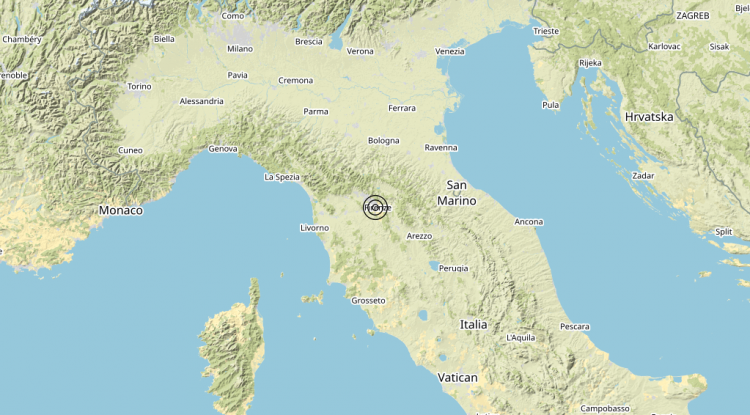 Terremoto 3 km SW Impruneta (FI) – Magnitudo 3.7