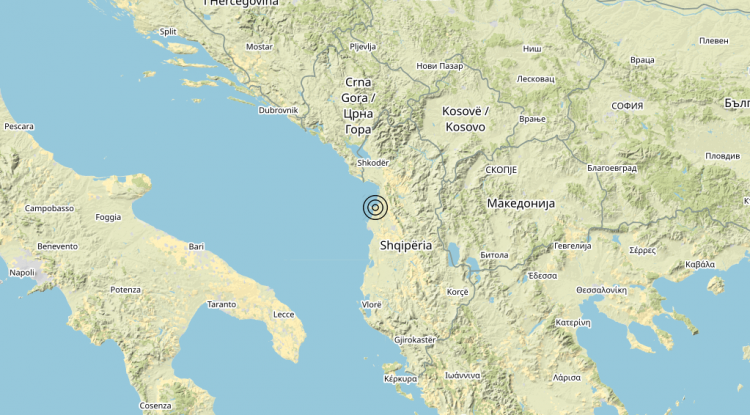 Terremoto Costa Albanese settentrionale (ALBANIA) – Magnitudo 3.2
