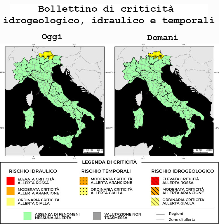 Allerta Meteo Italia del 20/06/2022