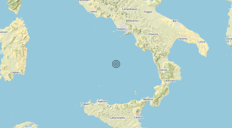 Terremoto Tirreno Meridionale (MARE) – Magnitudo 3.2