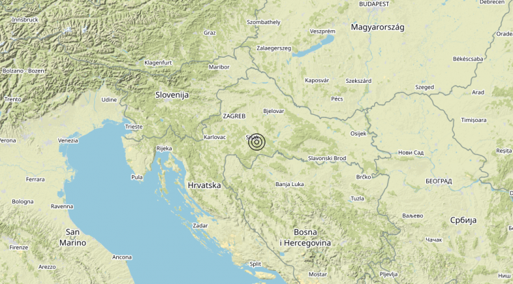 Terremoto Croatia [Land] – Magnitudo 3.3