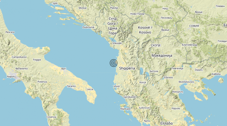Terremoto Costa Albanese settentrionale (ALBANIA) – Magnitudo 3.4
