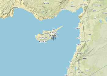 Terremoto Cyprus region [Sea: Cyprus] – Magnitudo 5.2