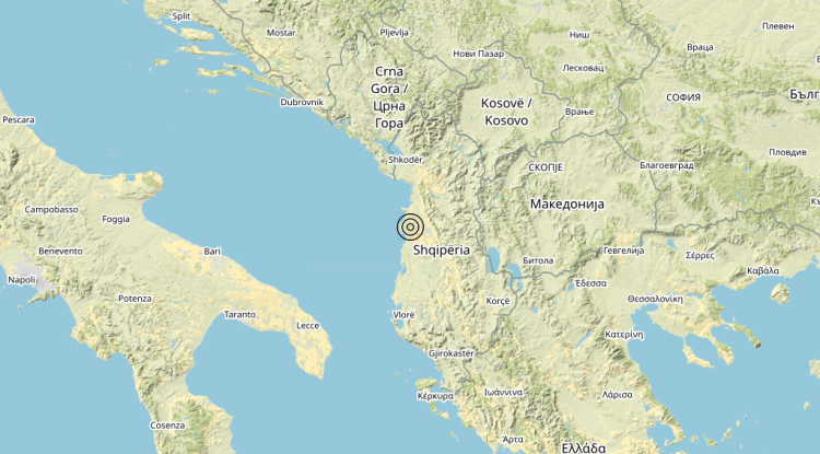 Terremoto Costa Albanese settentrionale (ALBANIA) – Magnitudo 3.2