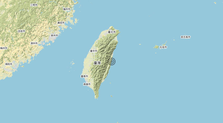 Terremoto Taiwan [Sea] – Magnitudo 6.2