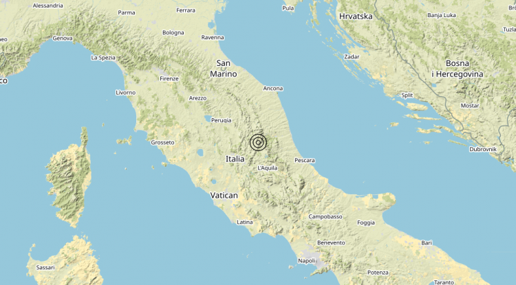 Terremoto 5 km NE Cittareale (RI) – Magnitudo 3.1