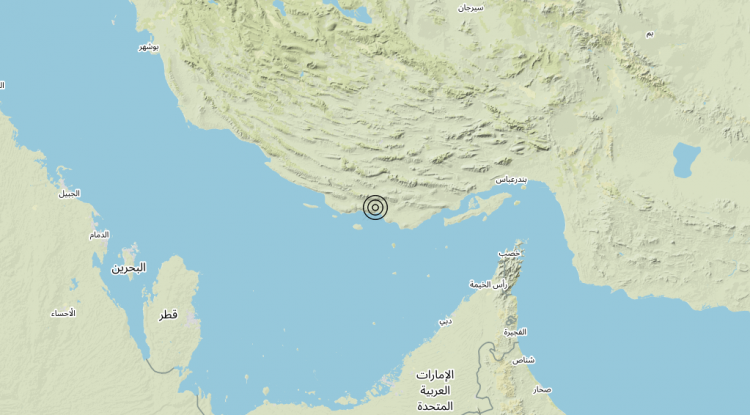 Terremoto Southern Iran [Sea: Iran] – Magnitudo 5.8