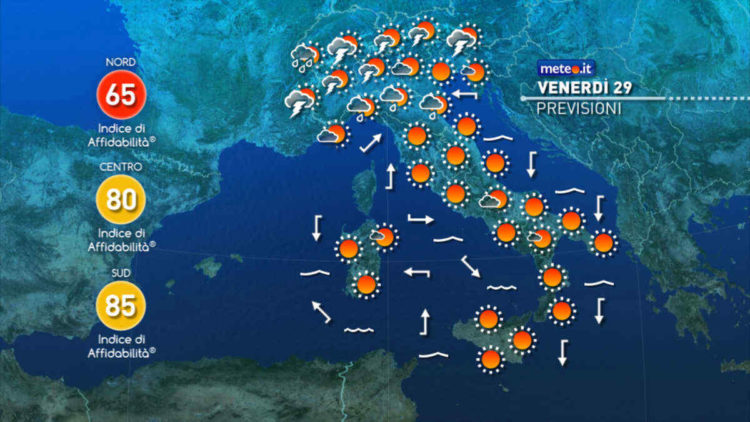 Meteo: weekend luglio 2022 come si conclude?
