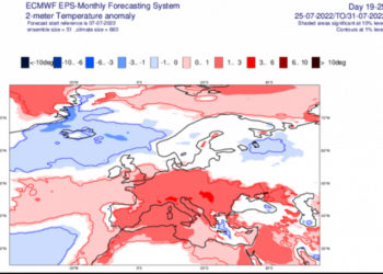 Meteo: luglio 2022 onda di caldo prolungata e da record