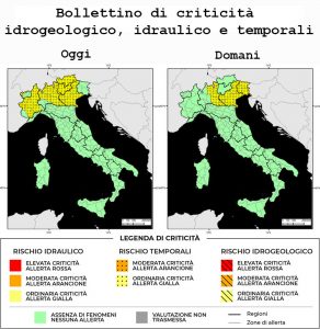 Bollettino di allerta meteo del 04/07/2022