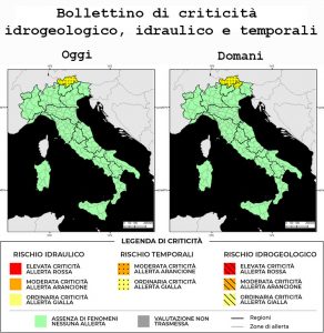 Bollettino di allerta meteo del 22/07/2022