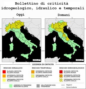Bollettino di allerta meteo del 25/07/2022