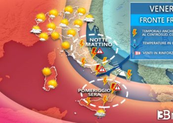 Meteo luglio 2022, fronte freddo al centro-sud