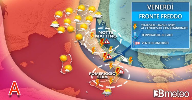 Meteo luglio 2022, fronte freddo al centro-sud Meteo luglio 2022, fronte freddo al centro-sud