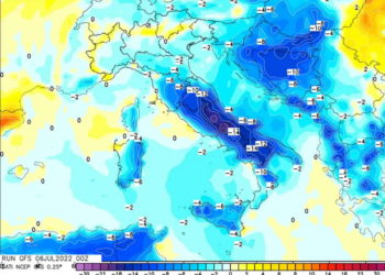 Meteo: Luglio 2022 con crollo termico di 10-15 gradi