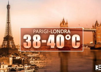 Meteo: SI SCIOGLIE L’ AEROPORTO! Tra Francia e Inghilterra fino a 43°C, record storico a Londra. Foto e video