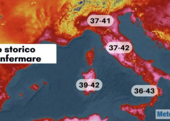Meteo: anticiclone AFRICANO. Fino a 44 gradi al NORD?