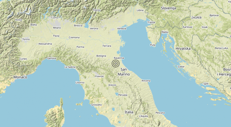 Terremoto 2 km S Meldola (FC) – Magnitudo 3.2 Terremoto 2 km S Meldola (FC) – Magnitudo 3.2