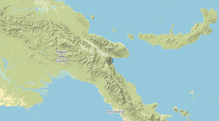 Terremoto Papua New Guinea [Land] – Magnitudo 5.7
