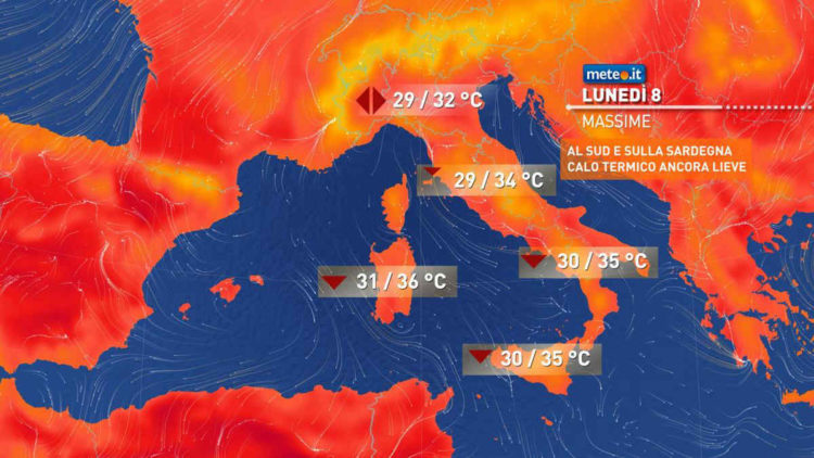 Meteo: dettagli 8-9-10 agosto 2022 Meteo: dettagli 8-9-10 agosto 2022