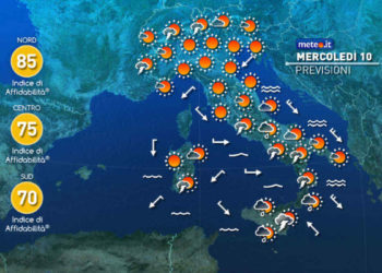 Meteo: il tempo di oggi e domani 11- 12 agosto 2022
