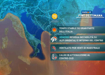 Meteo, nel weekend 20-21 Agosto 2022 torna l’ anticiclone delle Azzorre