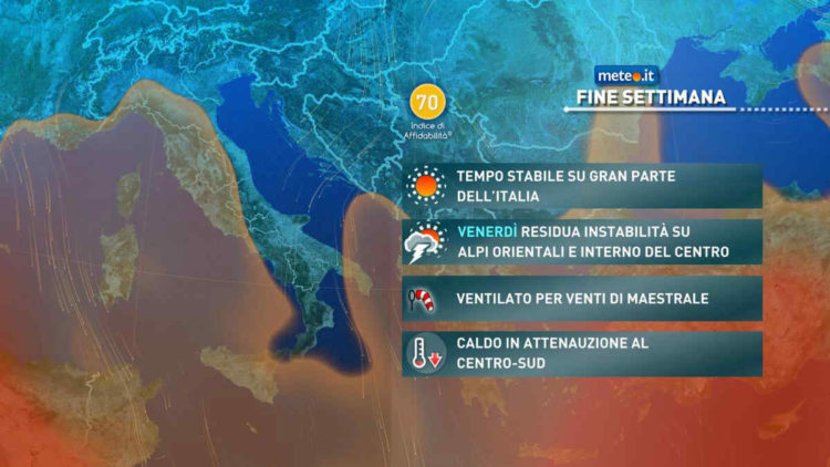 Meteo, nel weekend 20-21 Agosto 2022 torna l’ anticiclone delle Azzorre
