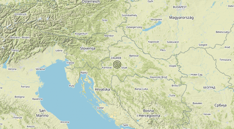 Terremoto Croatia [Land] – Magnitudo 3.1
