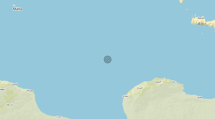 Terremoto Libya [Sea] – Magnitudo 5.2
