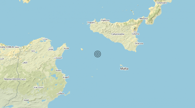 Terremoto Canale di Sicilia meridionale (MARE) – Magnitudo 3.4