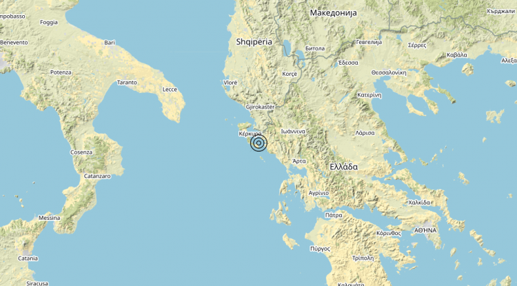 Terremoto Costa Greca Ionica (GRECIA) – Magnitudo 3.5