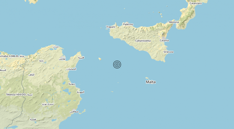 Terremoto Canale di Sicilia meridionale (MARE) – Magnitudo 3.2