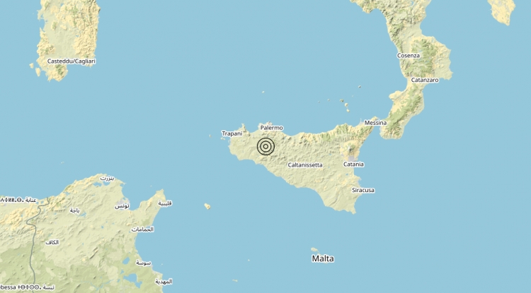 Terremoto 1 km E Giuliana (PA) – Magnitudo 4.2