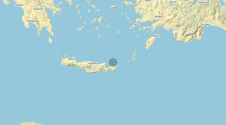 Terremoto Crete, Greece [Sea: Greece] – Magnitudo 4.5
