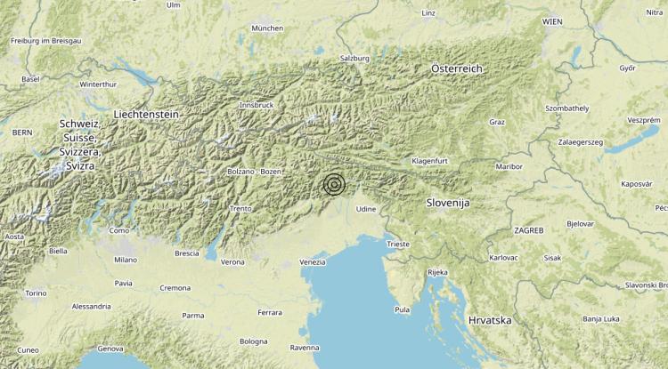 Terremoto 3 km N Frisanco (PN) – Magnitudo 3.5