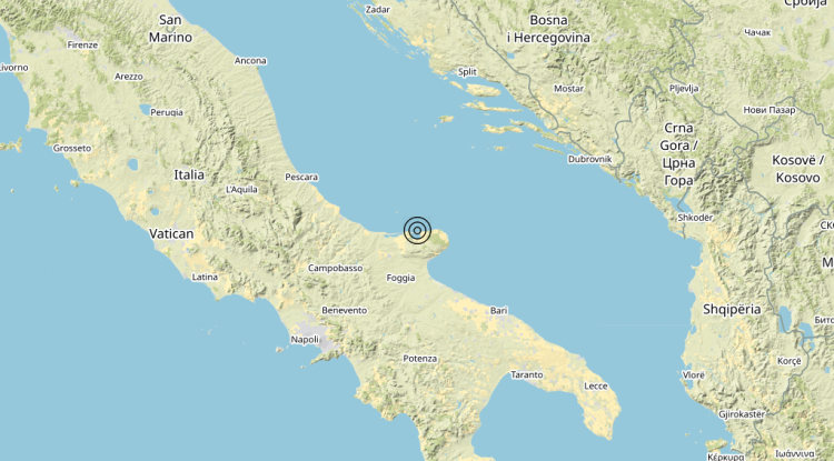 Terremoto 2 km SE Cagnano Varano (FG) – Magnitudo 3.0