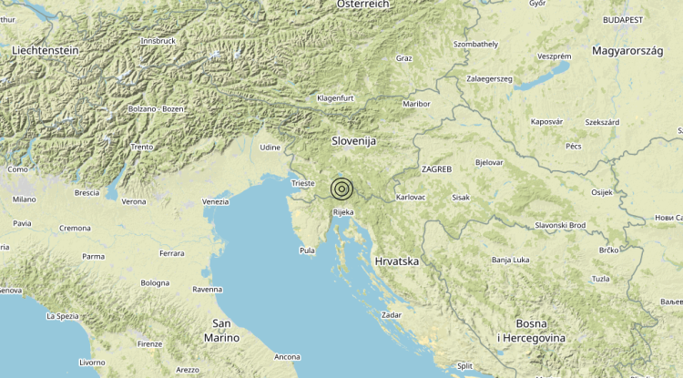 Terremoto Confine Slovenia-Croazia (SLOVENIA, CROAZIA) – Magnitudo 3.3
