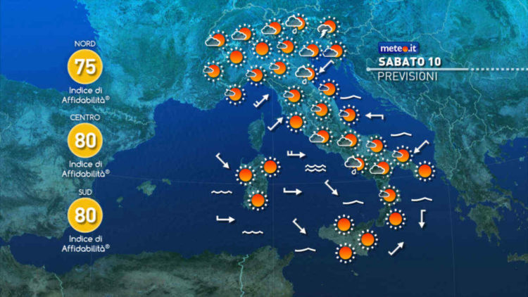 Meteo di domani, previsioni