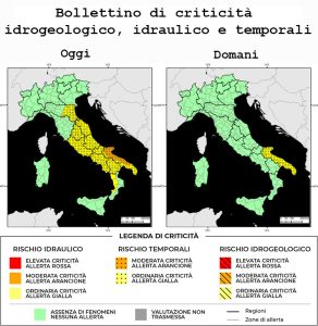 Bollettino di allerta meteo del 01/09/2022