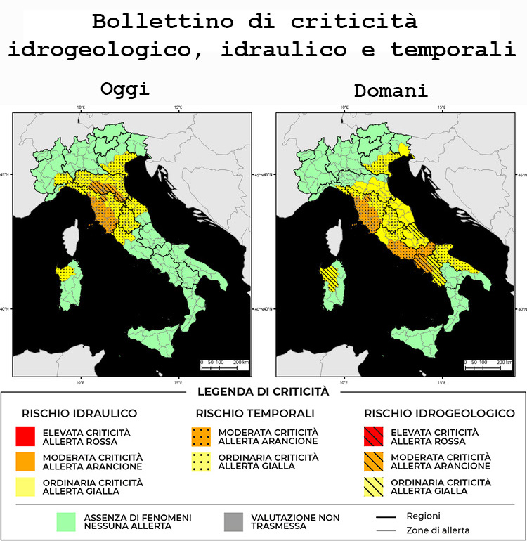 Allerta Meteo Italia del 24/09/2022